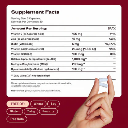Vitalyx™ Beauty Complex – Ca-AKG, MSM, Hyaluronic Acid, Biotin