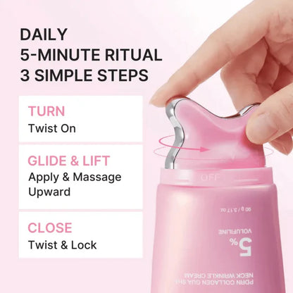 Eloura Korean PDRN Collagen Gua Sha Neck Wrinkle Cream